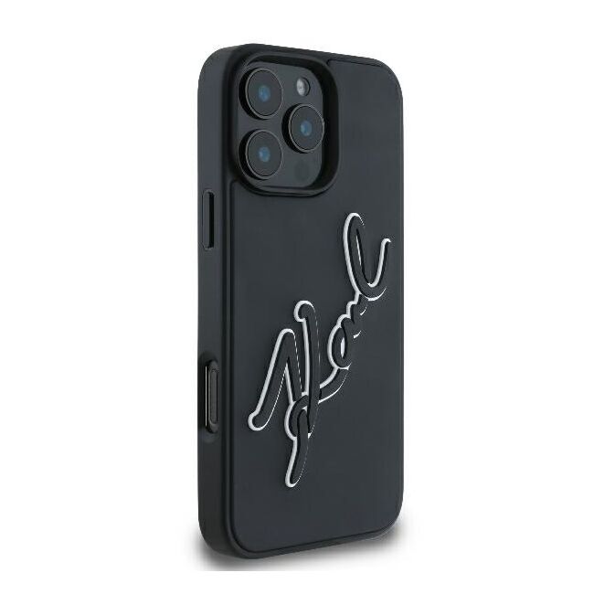 Husa premium pentru  iPhone 16 Pro Karl Lagerfeld superior quality - Negru melange
