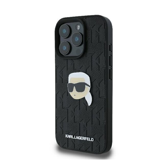 Husa premium pentru  iPhone 16 Pro Karl Lagerfeld superior quality - Negru print