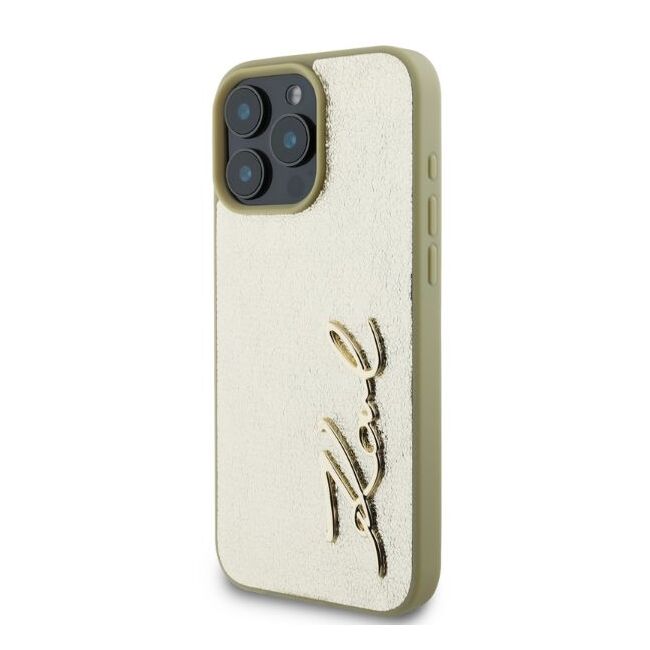 Husa premium pentru  iPhone 16 Pro Max Karl Lagerfeld superior quality - Bej