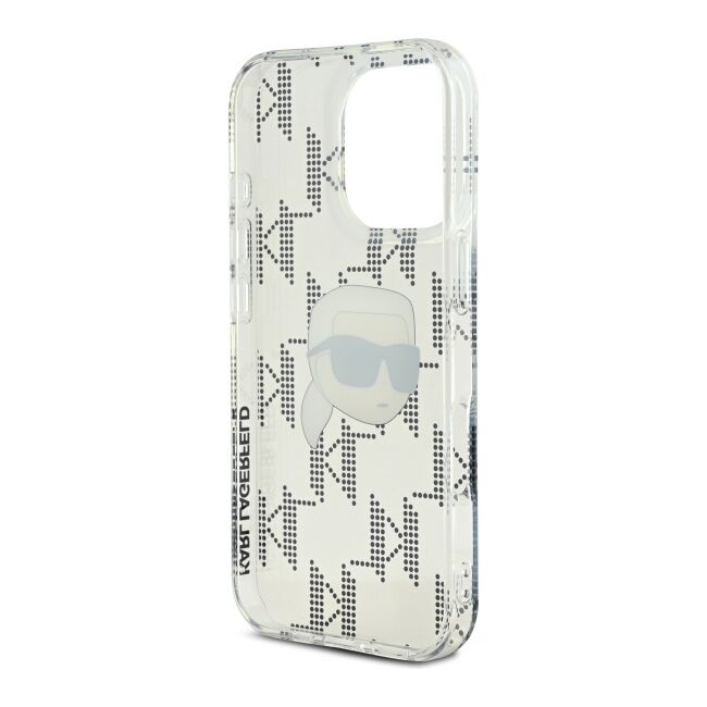 Husa premium pentru  iPhone 16 Pro Max Karl Lagerfeld superior quality - Gri deschis