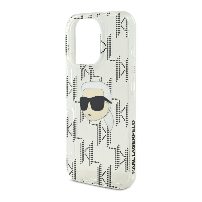 Husa premium pentru  iPhone 16 Pro Max Karl Lagerfeld superior quality - Gri deschis