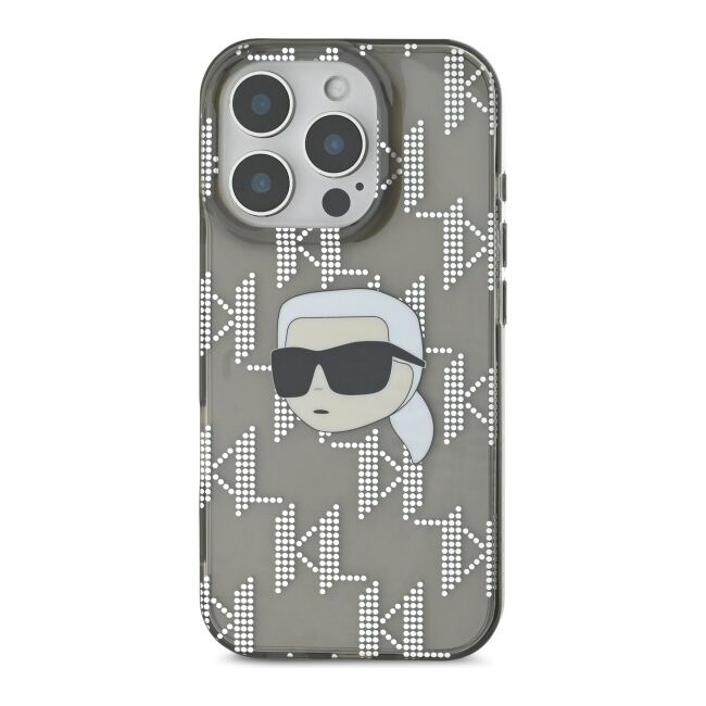 Husa premium pentru  iPhone 16 Pro Max Karl Lagerfeld superior quality - Gri inchis