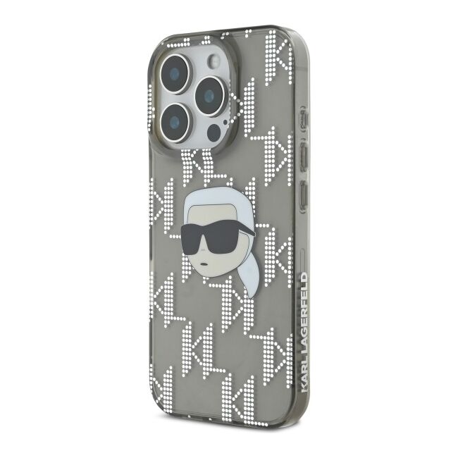 Husa premium pentru  iPhone 16 Pro Max Karl Lagerfeld superior quality - Gri inchis