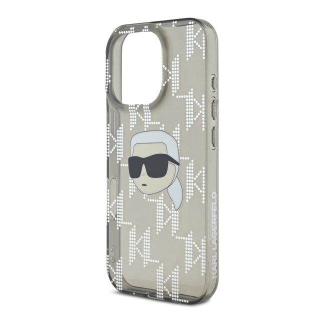 Husa premium pentru  iPhone 16 Pro Max Karl Lagerfeld superior quality - Gri inchis