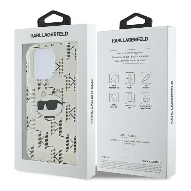 Husa premium pentru  iPhone 16 Pro Max Karl Lagerfeld superior quality - Gri