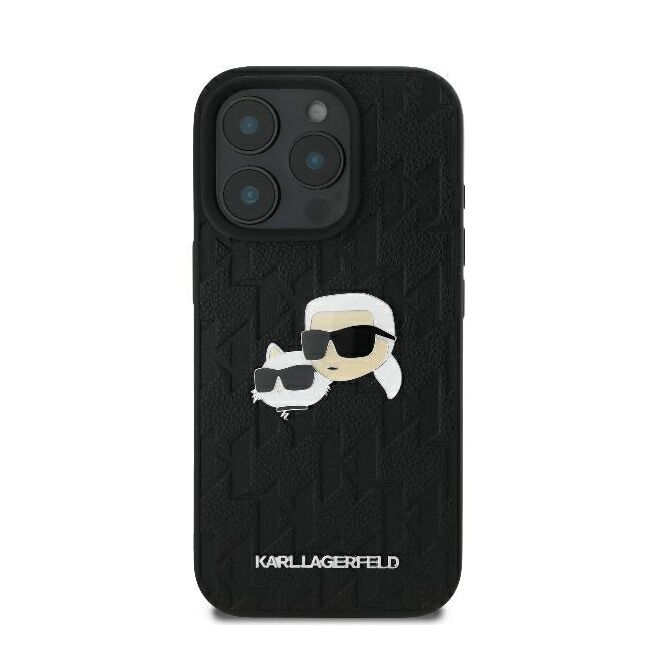 Husa premium pentru  iPhone 16 Pro Max Karl Lagerfeld superior quality - Negru Denim