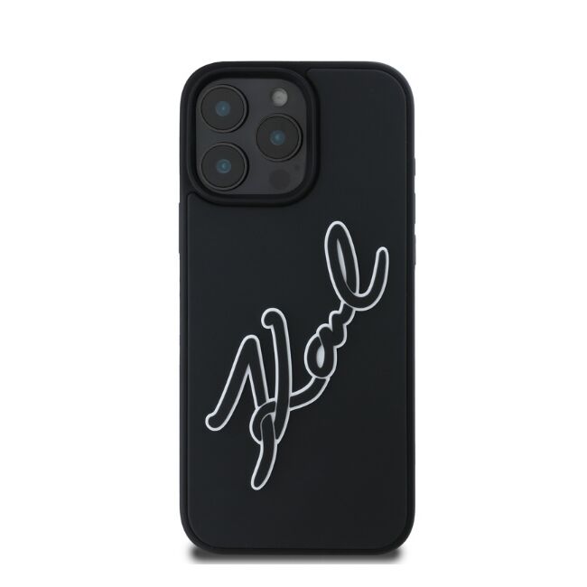 Husa premium pentru  iPhone 16 Pro Max Karl Lagerfeld superior quality - Negru gri