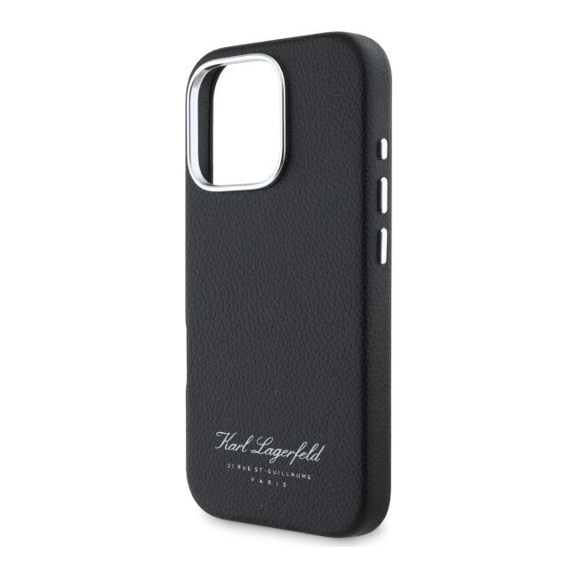 Husa premium pentru  iPhone 16 Pro Max Karl Lagerfeld superior quality - Negru mat