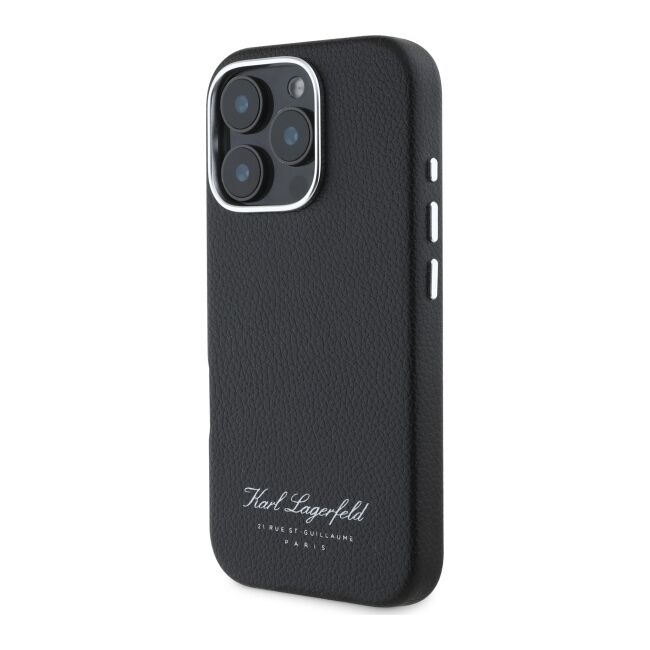 Husa premium pentru  iPhone 16 Pro Max Karl Lagerfeld superior quality - Negru mat