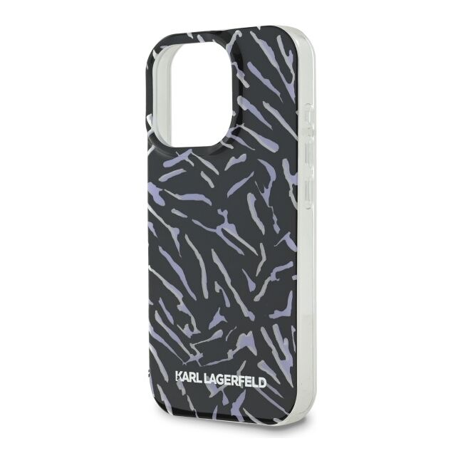 Husa premium pentru  iPhone 16 Pro Max Karl Lagerfeld superior quality - Negru texturat