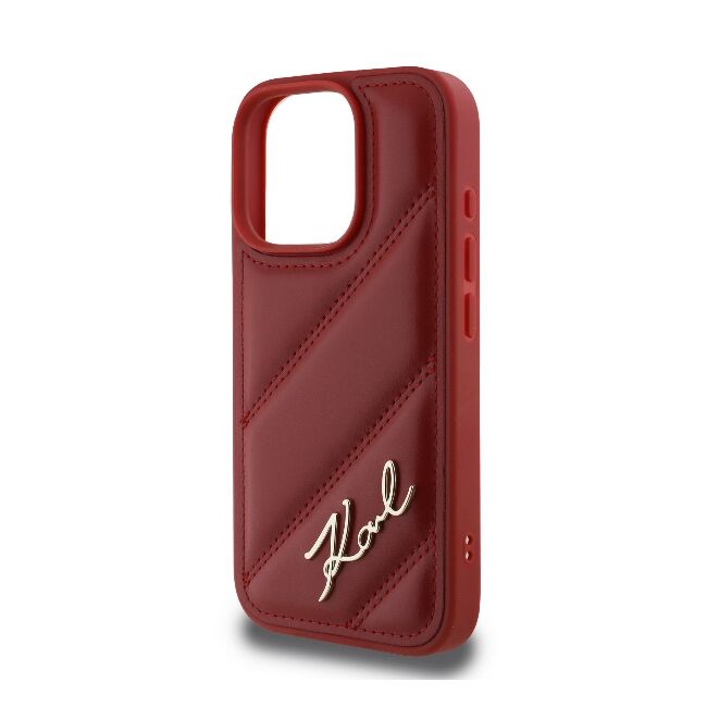 Husa premium pentru  iPhone 16 Pro Max Karl Lagerfeld superior quality - Rosu