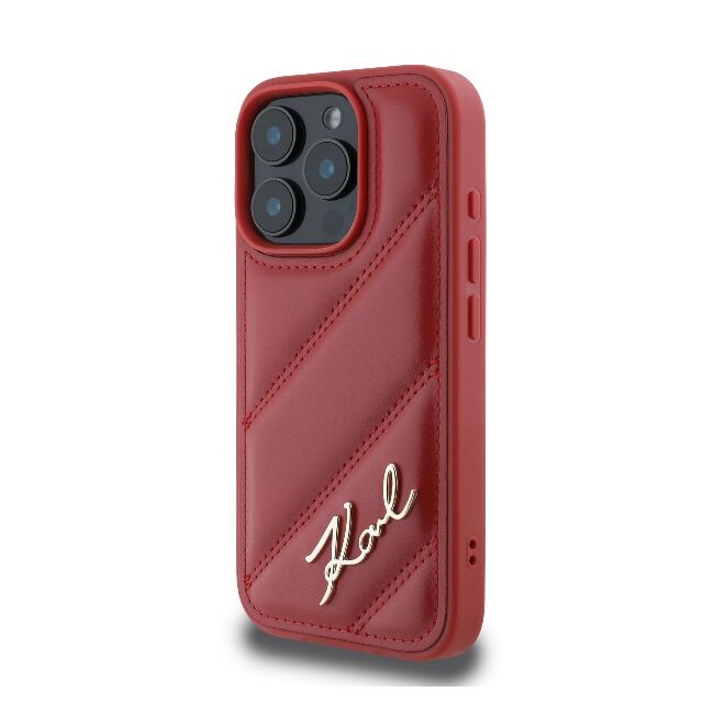 Husa premium pentru  iPhone 16 Pro Max Karl Lagerfeld superior quality - Rosu