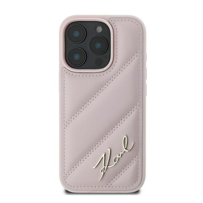 Husa premium pentru  iPhone 16 Pro Max Karl Lagerfeld superior quality - Roz