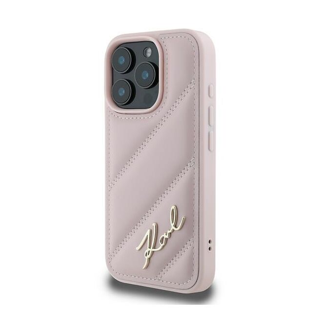 Husa premium pentru  iPhone 16 Pro Max Karl Lagerfeld superior quality - Roz