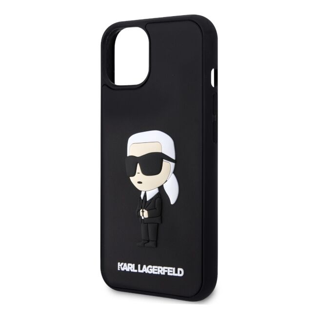 Husa premium pentru  iPhone 15 Plus Karl Lagerfeld superior quality - Negru fumuriu