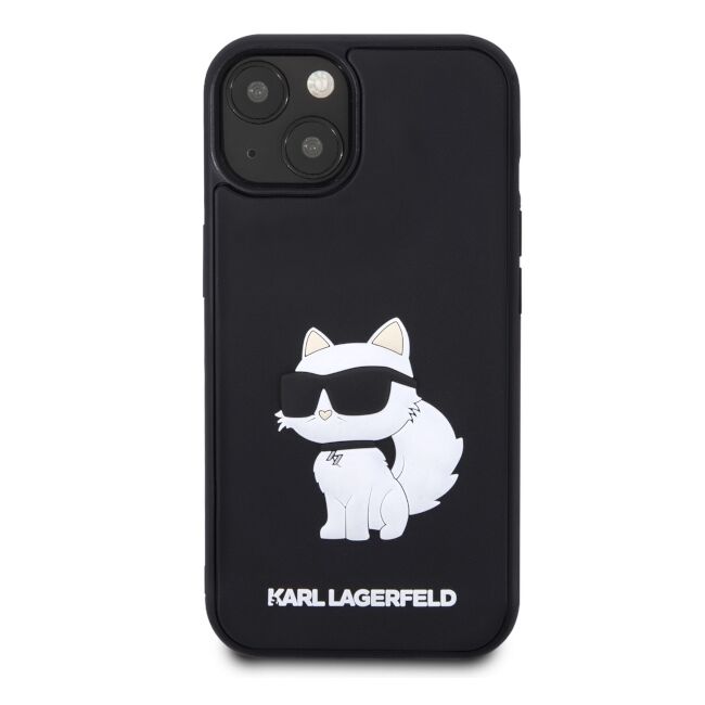 Husa premium pentru  iPhone 15 Plus Karl Lagerfeld superior quality - Negru marmorat