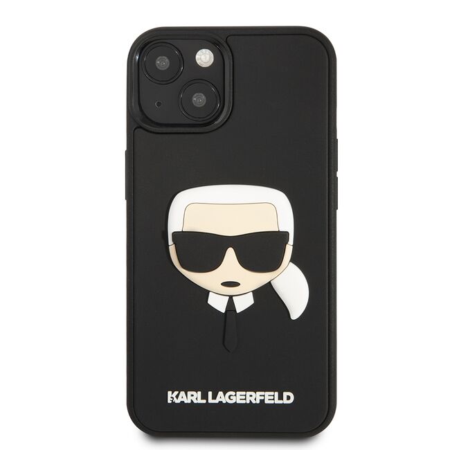 Husa premium pentru  iPhone 15 Plus Karl Lagerfeld superior quality - Negru mahagon