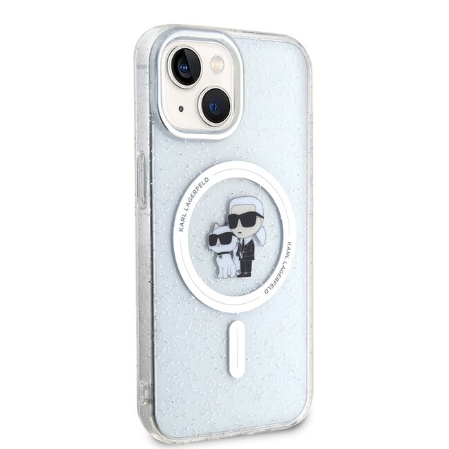Husa premium pentru  iPhone 15 Plus Karl Lagerfeld compatibila Magsafe - Clear