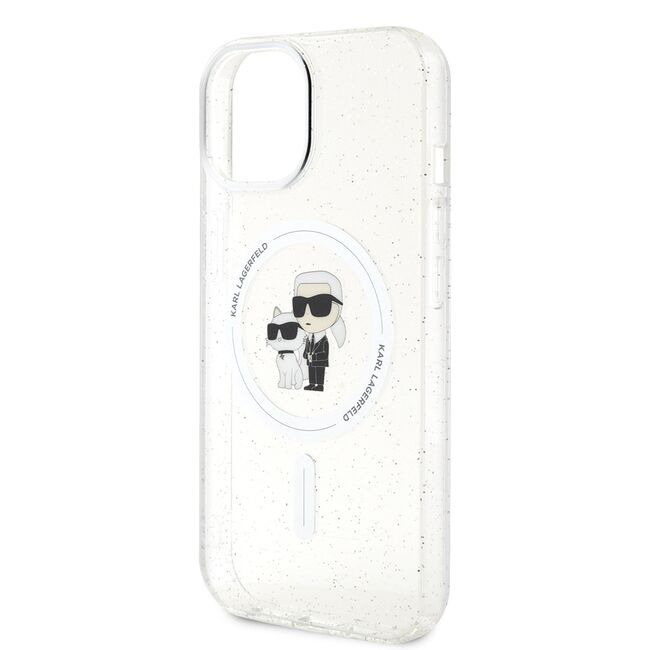 Husa premium pentru  iPhone 15 Plus Karl Lagerfeld compatibila Magsafe - Clear