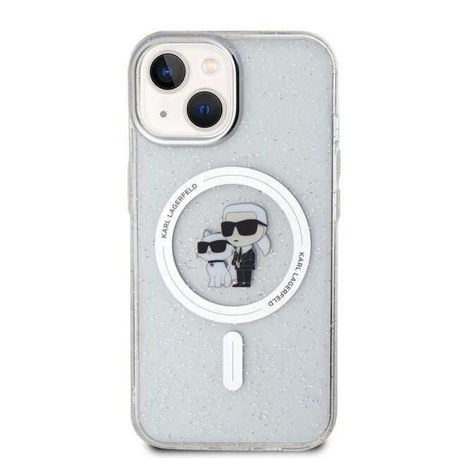 Husa premium pentru  iPhone 15 Plus Karl Lagerfeld compatibila Magsafe - Clear