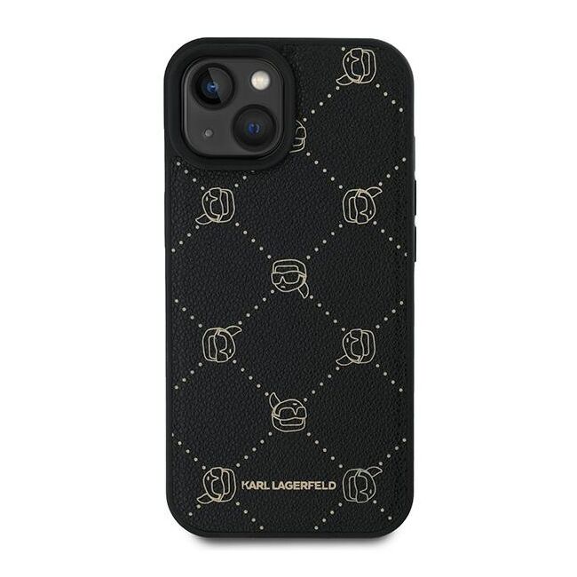 Husa premium pentru  iPhone 15 Plus Karl Lagerfeld compatibila Magsafe - Negru denim