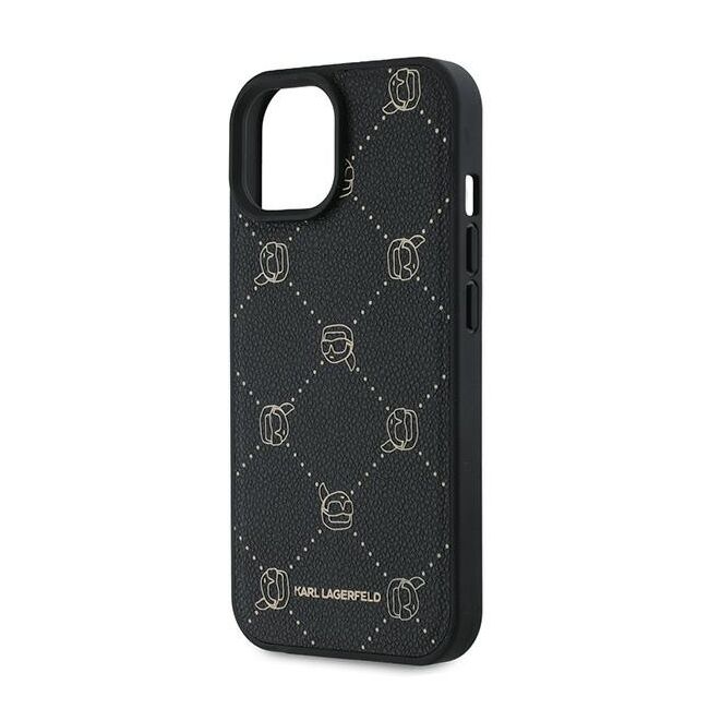 Husa premium pentru  iPhone 15 Plus Karl Lagerfeld compatibila Magsafe - Negru denim