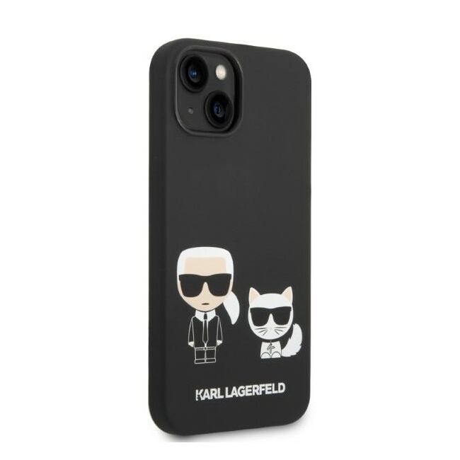 Husa premium pentru  iPhone 15 Plus Karl Lagerfeld compatibila Magsafe - Negru