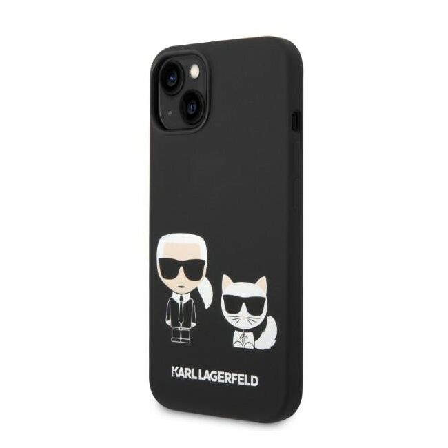 Husa premium pentru  iPhone 15 Plus Karl Lagerfeld compatibila Magsafe - Negru