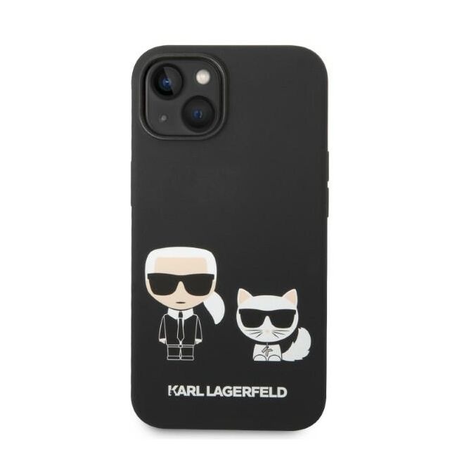 Husa premium pentru  iPhone 15 Plus Karl Lagerfeld compatibila Magsafe - Negru