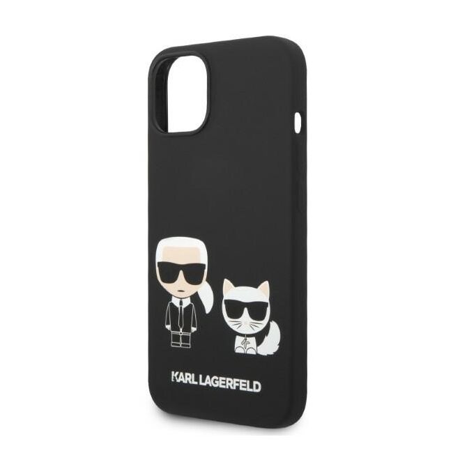 Husa premium pentru  iPhone 15 Plus Karl Lagerfeld compatibila Magsafe - Negru