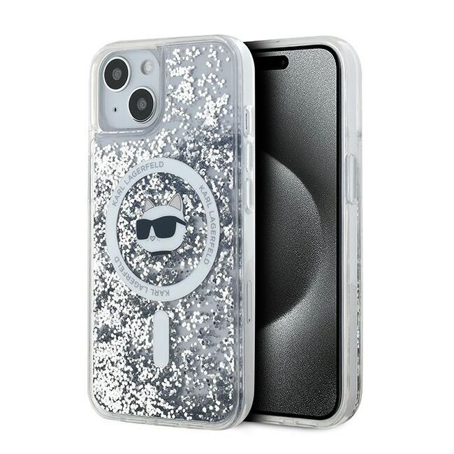 Husa premium pentru  iPhone 15 Plus Karl Lagerfeld compatibila Magsafe - Sclipici