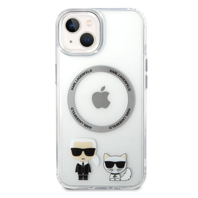 Husa premium pentru  iPhone 15 Plus Karl Lagerfeld compatibila Magsafe - Transparent