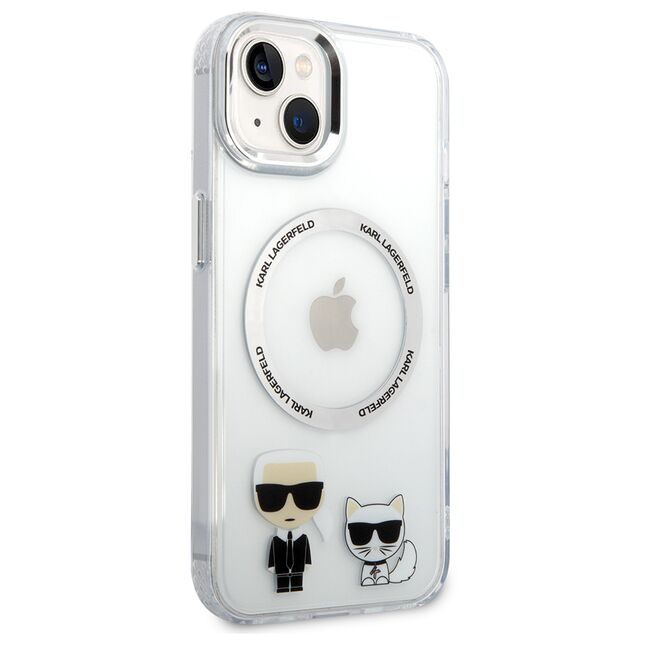 Husa premium pentru  iPhone 15 Plus Karl Lagerfeld compatibila Magsafe - Transparent