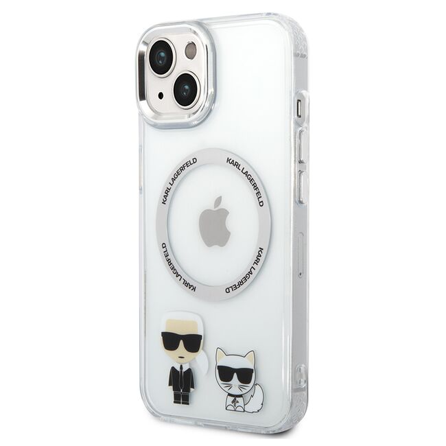 Husa premium pentru  iPhone 15 Plus Karl Lagerfeld compatibila Magsafe - Transparent