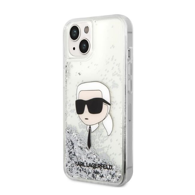 Husa premium pentru  iPhone 15 Plus Karl Lagerfeld superior quality - Alb