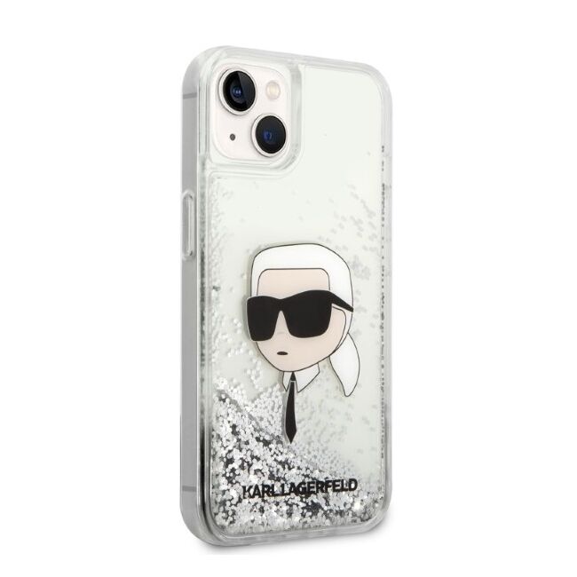 Husa premium pentru  iPhone 15 Plus Karl Lagerfeld superior quality - Alb