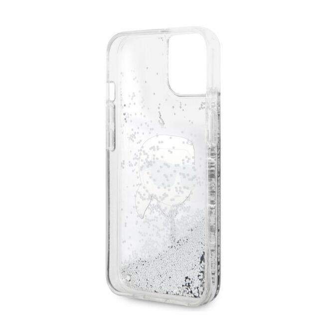 Husa premium pentru  iPhone 15 Plus Karl Lagerfeld superior quality - Alb