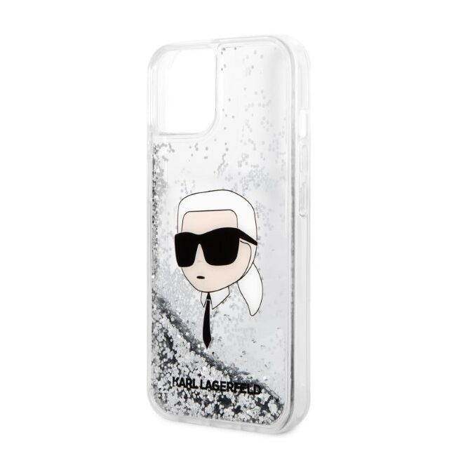 Husa premium pentru  iPhone 15 Plus Karl Lagerfeld superior quality - Alb