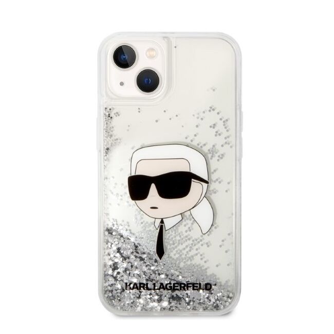 Husa premium pentru  iPhone 15 Plus Karl Lagerfeld superior quality - Alb