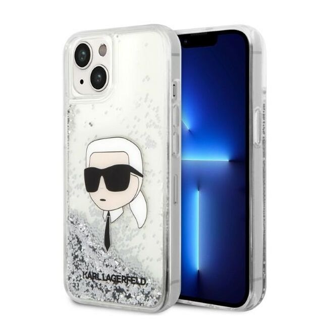 Husa premium pentru  iPhone 15 Plus Karl Lagerfeld superior quality - Alb