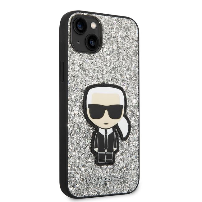 Husa premium pentru  iPhone 15 Plus Karl Lagerfeld superior quality - Argintiu