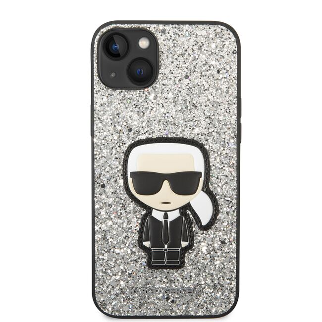Husa premium pentru  iPhone 15 Plus Karl Lagerfeld superior quality - Argintiu