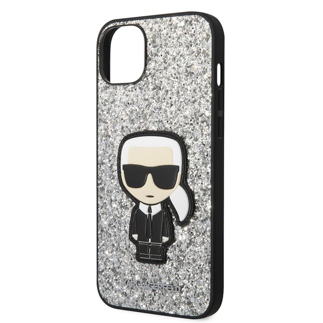 Husa premium pentru  iPhone 15 Plus Karl Lagerfeld superior quality - Argintiu