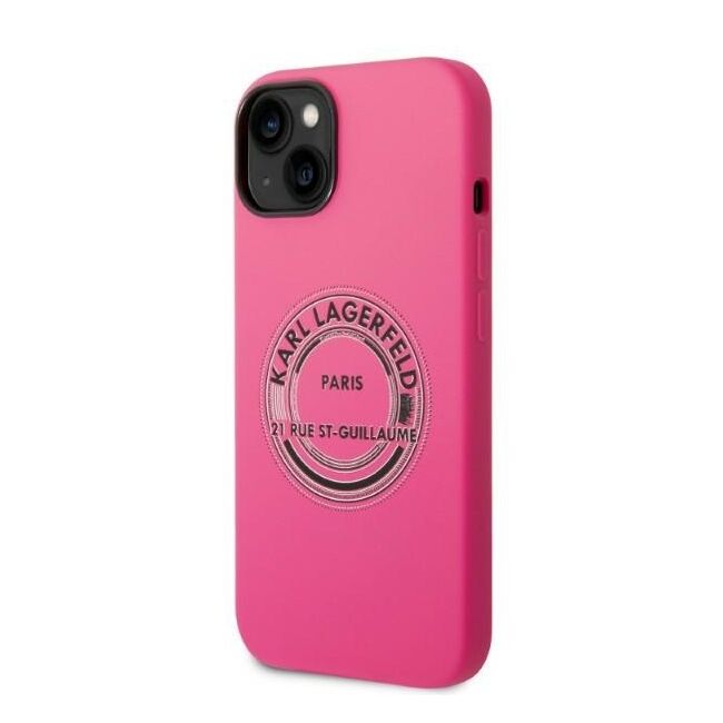 Husa premium pentru  iPhone 15 Plus Karl Lagerfeld superior quality - Fucsia