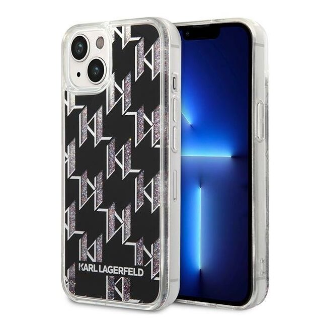 Husa premium pentru  iPhone 15 Plus Karl Lagerfeld superior quality - Gri carbune