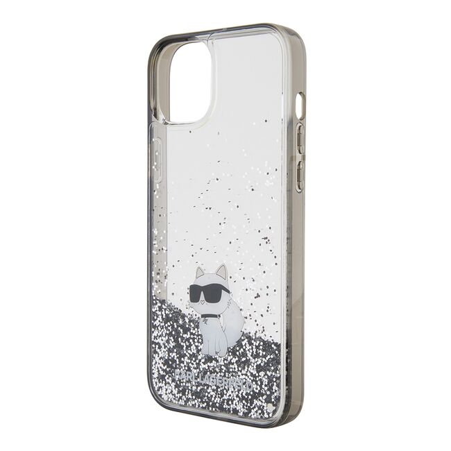 Husa premium pentru  iPhone 15 Plus Karl Lagerfeld superior quality - Gri cenusiu