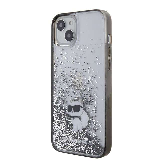 Husa premium pentru  iPhone 15 Plus Karl Lagerfeld superior quality - Gri cenusiu