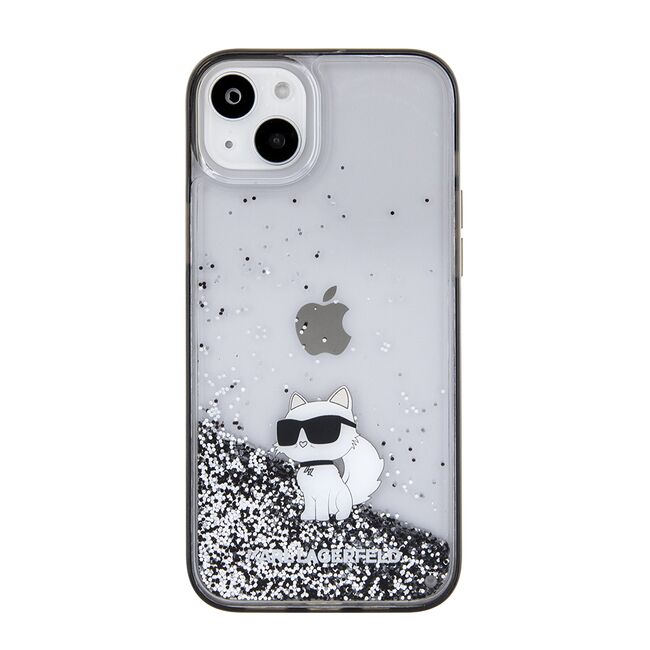Husa premium pentru  iPhone 15 Plus Karl Lagerfeld superior quality - Gri cenusiu
