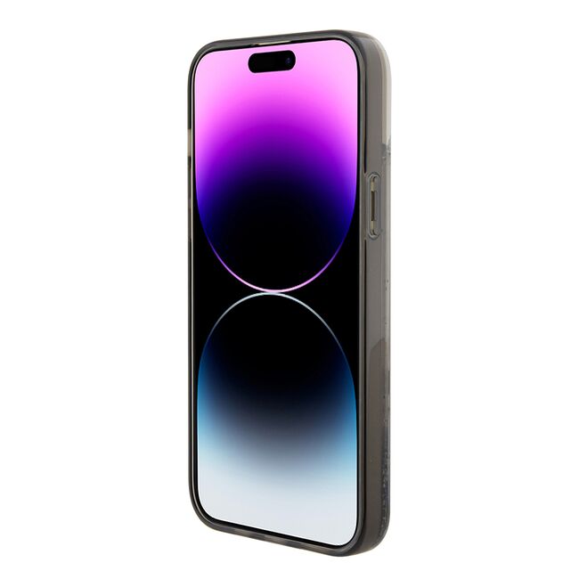 Husa premium pentru  iPhone 15 Plus Karl Lagerfeld superior quality - Gri cenusiu