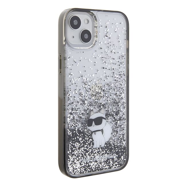 Husa premium pentru  iPhone 15 Plus Karl Lagerfeld superior quality - Gri cenusiu